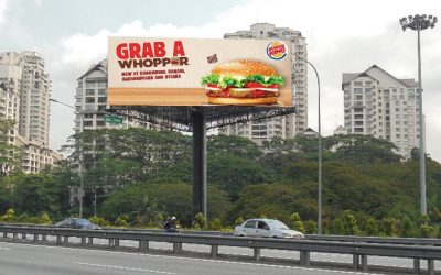 Triple-Sided Billboard advertising at Damansara Toll, NKVE