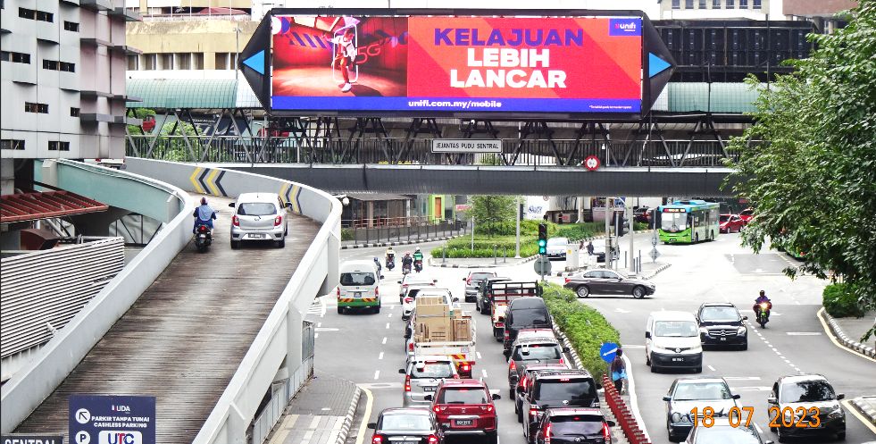 Overhead billboard advertising