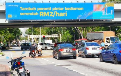 Digital Gantry advertising at Jalan Ayer Itam, Penang