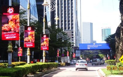 LED street bunting at KL Sentral, Jalan Tun Sambanthan