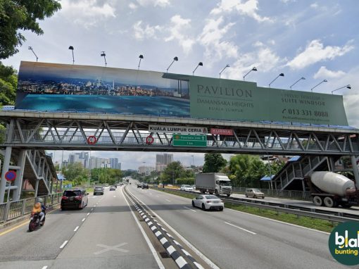 Overhead bridge billboard at Bukit Kiara on the Sprint Highway
