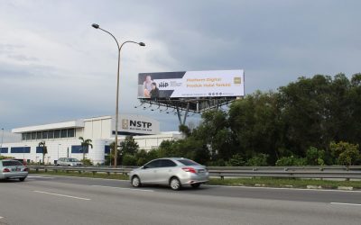 Triple-Sided Billboard advertising at Bukit Jelutong, NKVE