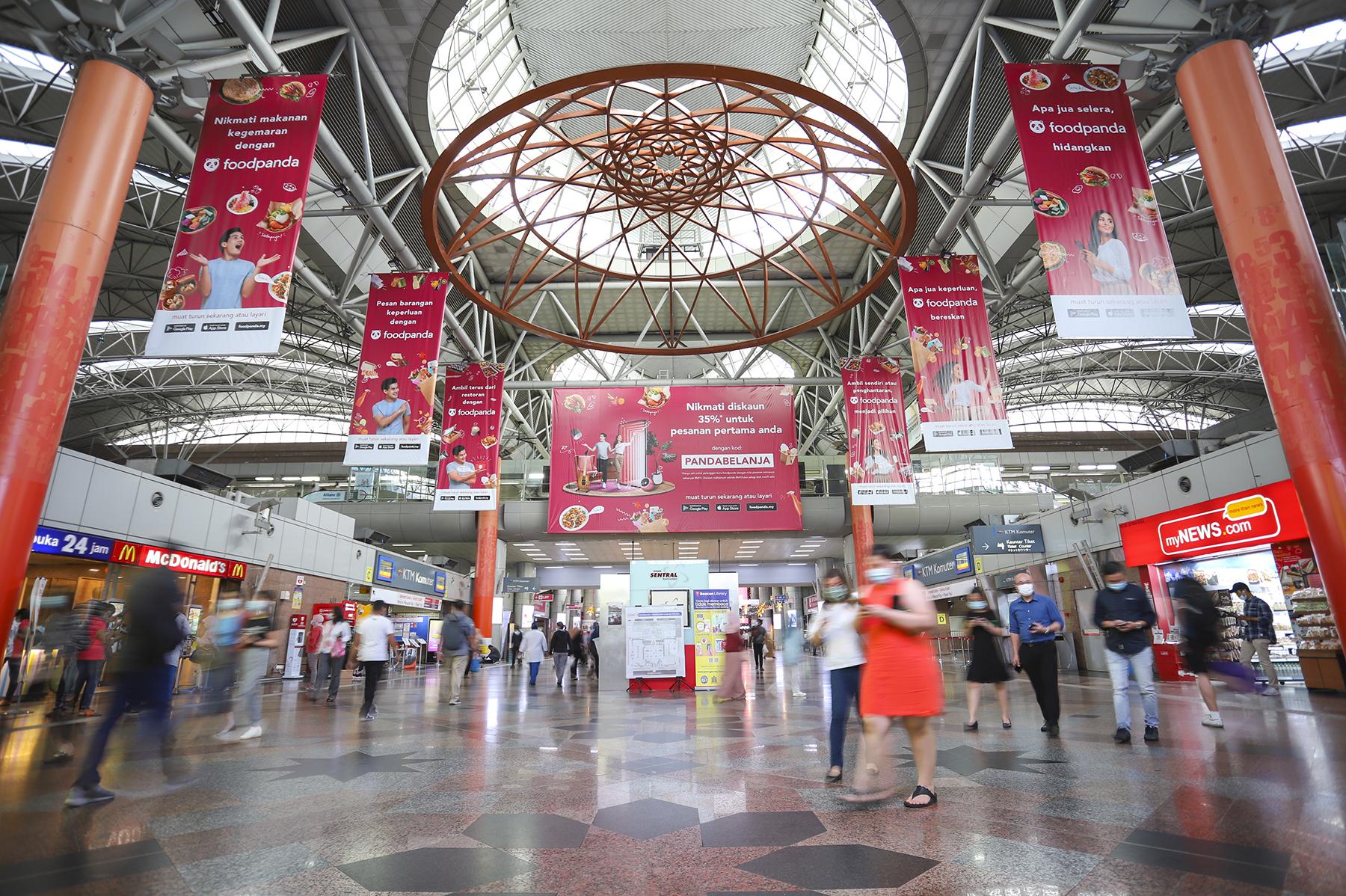 KL Sentral hanging banner advertising