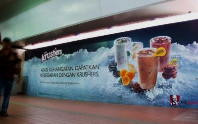 Train Station advertising at Wangsa Maju Station