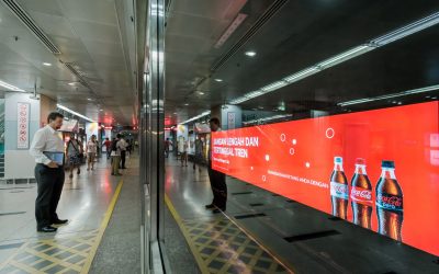 Train Station advertising at KLCC & Masjid Jamek Station
