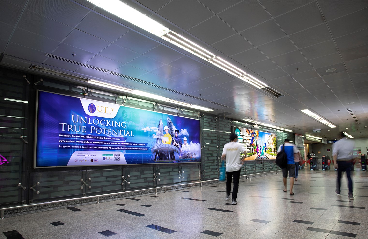 Transit station advertising in Kuala Lumpur