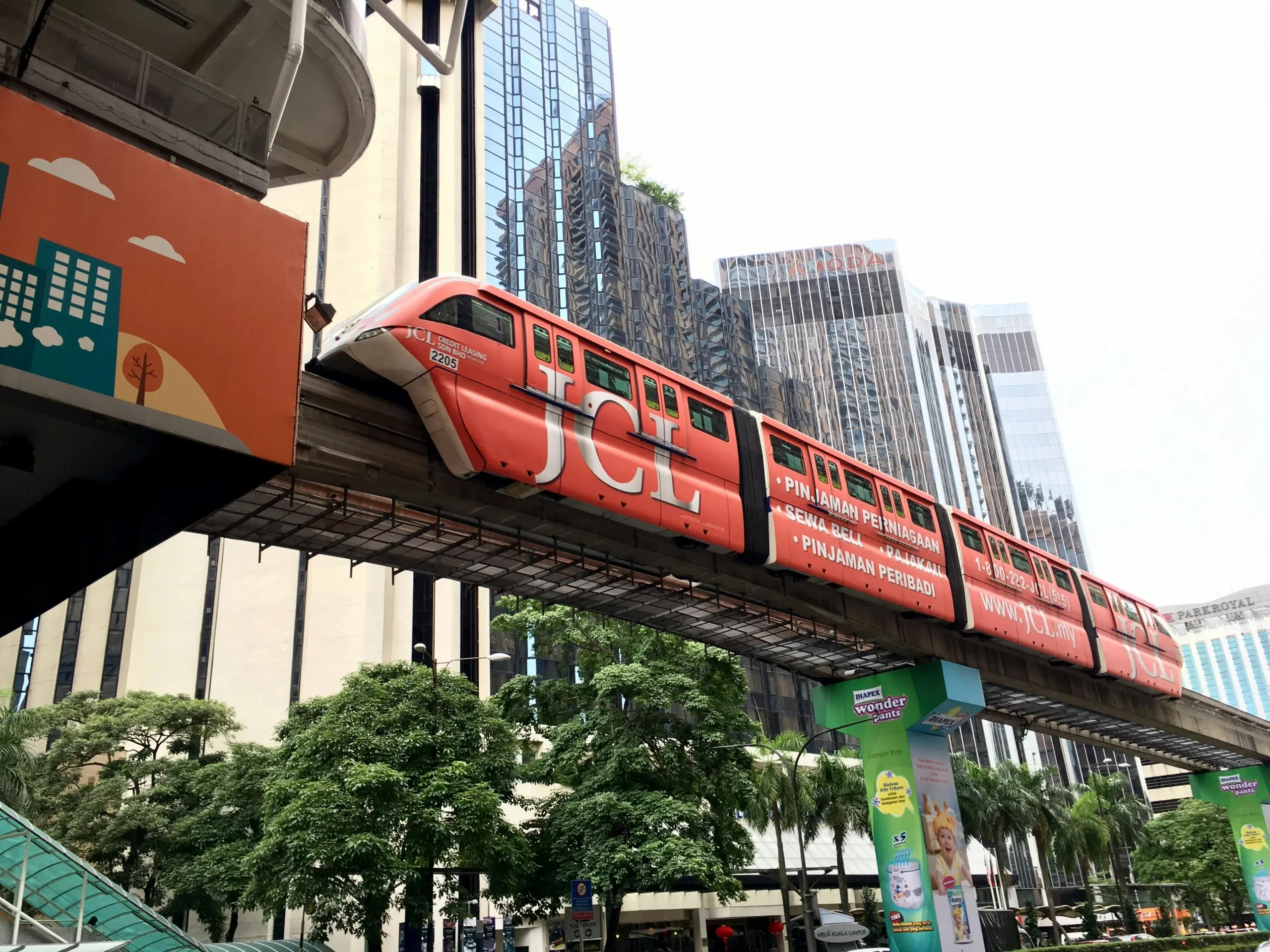 Monorail train wrap advertising